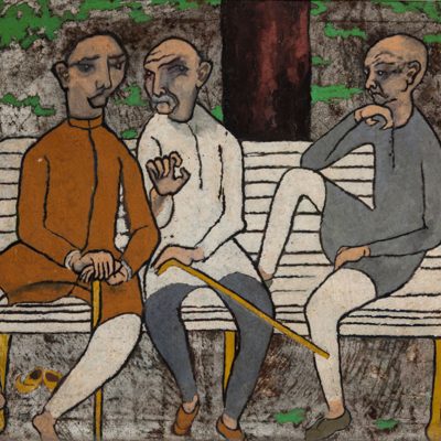 Three Men at Ajmal Khan Park-J-Swaminathan